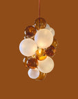 Amber & Frosted Waterfall Chandelier