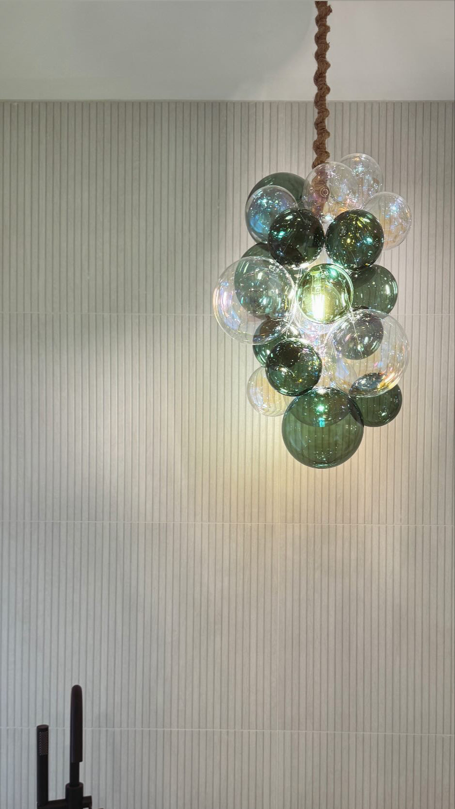 Juniper & Iridescent Waterfall Chandelier