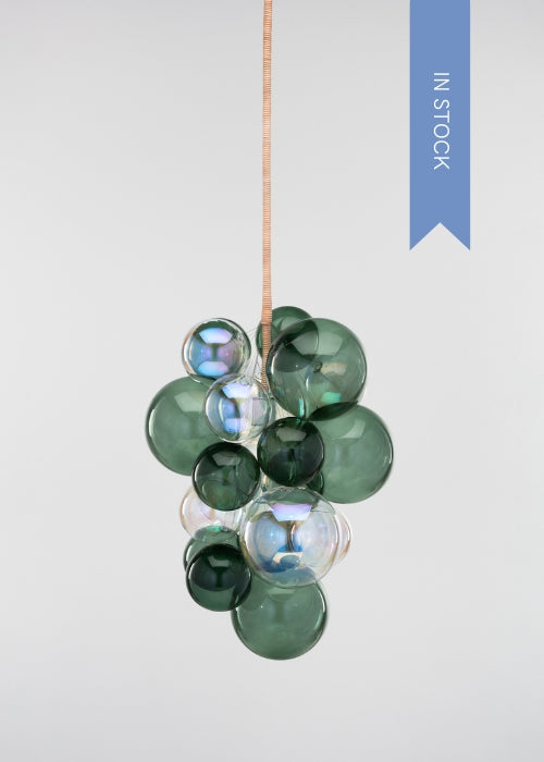 Waterfall Bubble Chandelier - Juniper & Iridescent