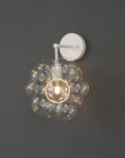 White Bubble Sconce with COTTON cord - (Quick Ship)