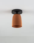 Terrene Cone Flushmount in Terracotta and Black