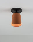 Terrene Cone Flushmount in Terracotta and Black