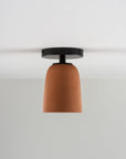 Terrene Cone Flushmount in Terracotta and Black