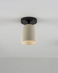 Terrene Cone Flushmount in Cream and Black