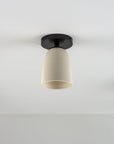 Terrene Cone Flushmount in Cream and Black