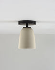 Terrene Cone Flushmount in Cream and Black