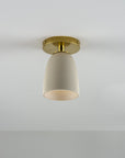 Terrene Cone Flushmount in Cream and Brass