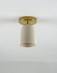 Terrene Cone Flushmount in Cream and Brass