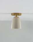 Terrene Cone Flushmount in Cream and Brass