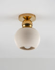 Terrene Flushmount in Cream and Brass