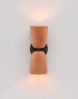 Terrene Double Sconce in Terracotta and Black