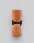 Terrene Double Sconce in Terracotta and Black