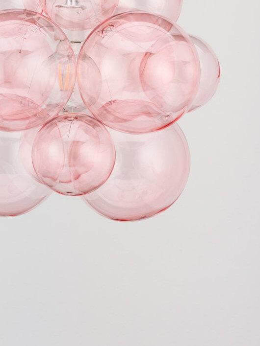 The Organic Blush Glass Bubble Chandelier