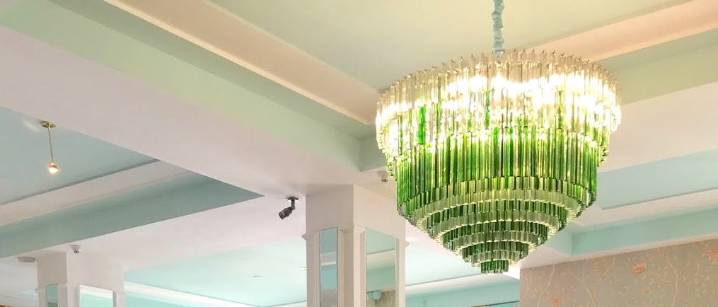 The Next Big Thing: Colored Glass Chandeliers