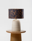 Terrene Ceramic Table Lamp with Botanical Shade