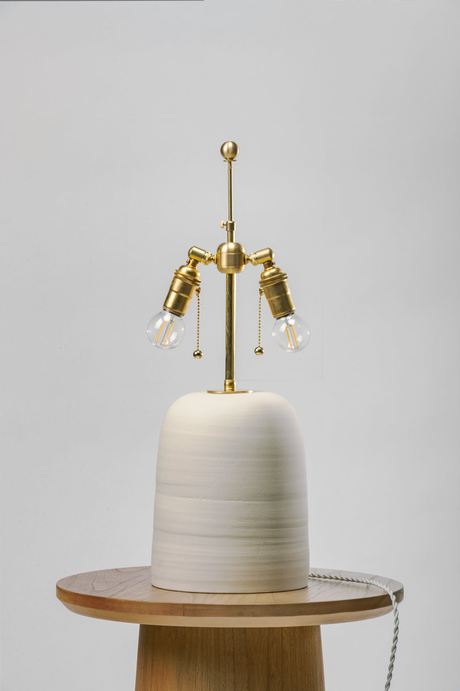 Terrene Ceramic Table Lamp with Botanical Shade
