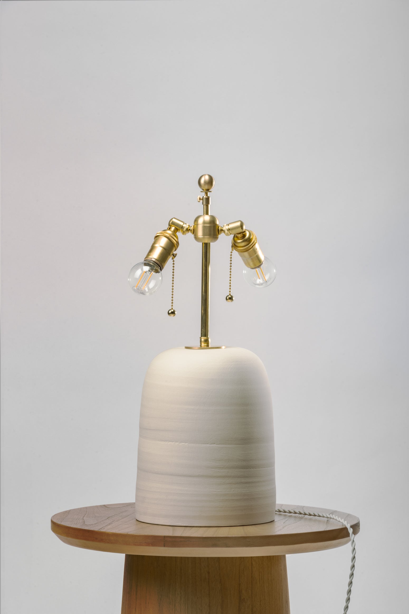 Terrene Ceramic Table Lamp with Botanical Shade