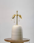 Terrene Ceramic Table Lamp with Botanical Shade
