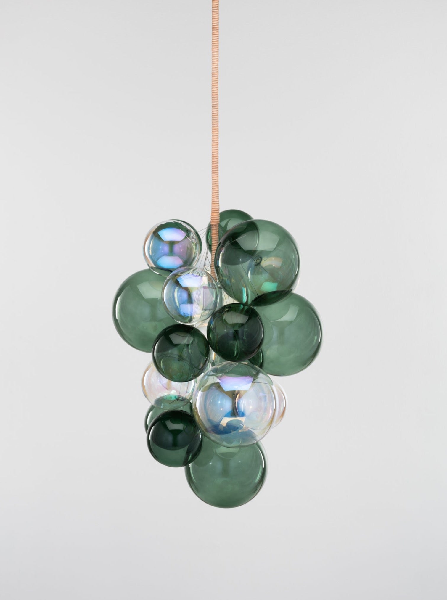 The Juniper &amp; Iridescent Waterfall Bubble Chandelier