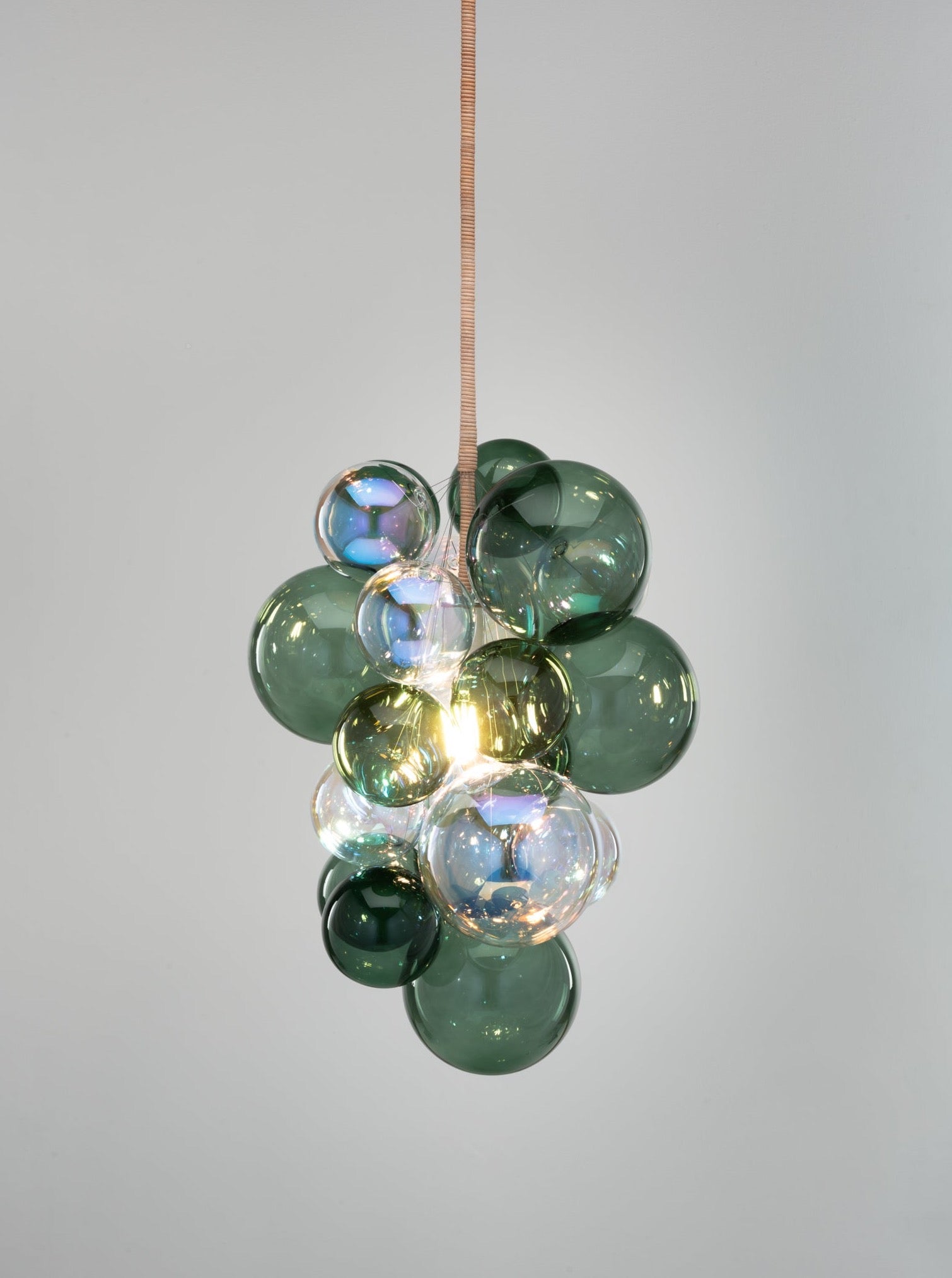 The Juniper &amp; Iridescent Waterfall Bubble Chandelier