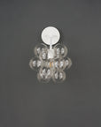 White Bubble Sconce with COTTON cord - (Quick Ship)