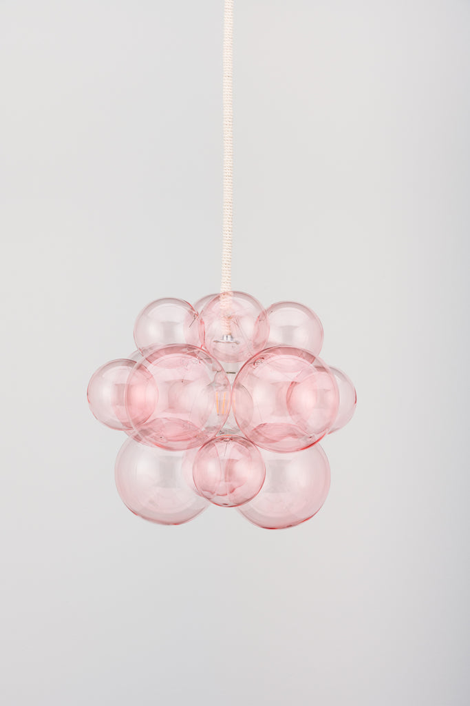 The Organic Bubble Chandelier (Quick Ship) -SILVER Leather