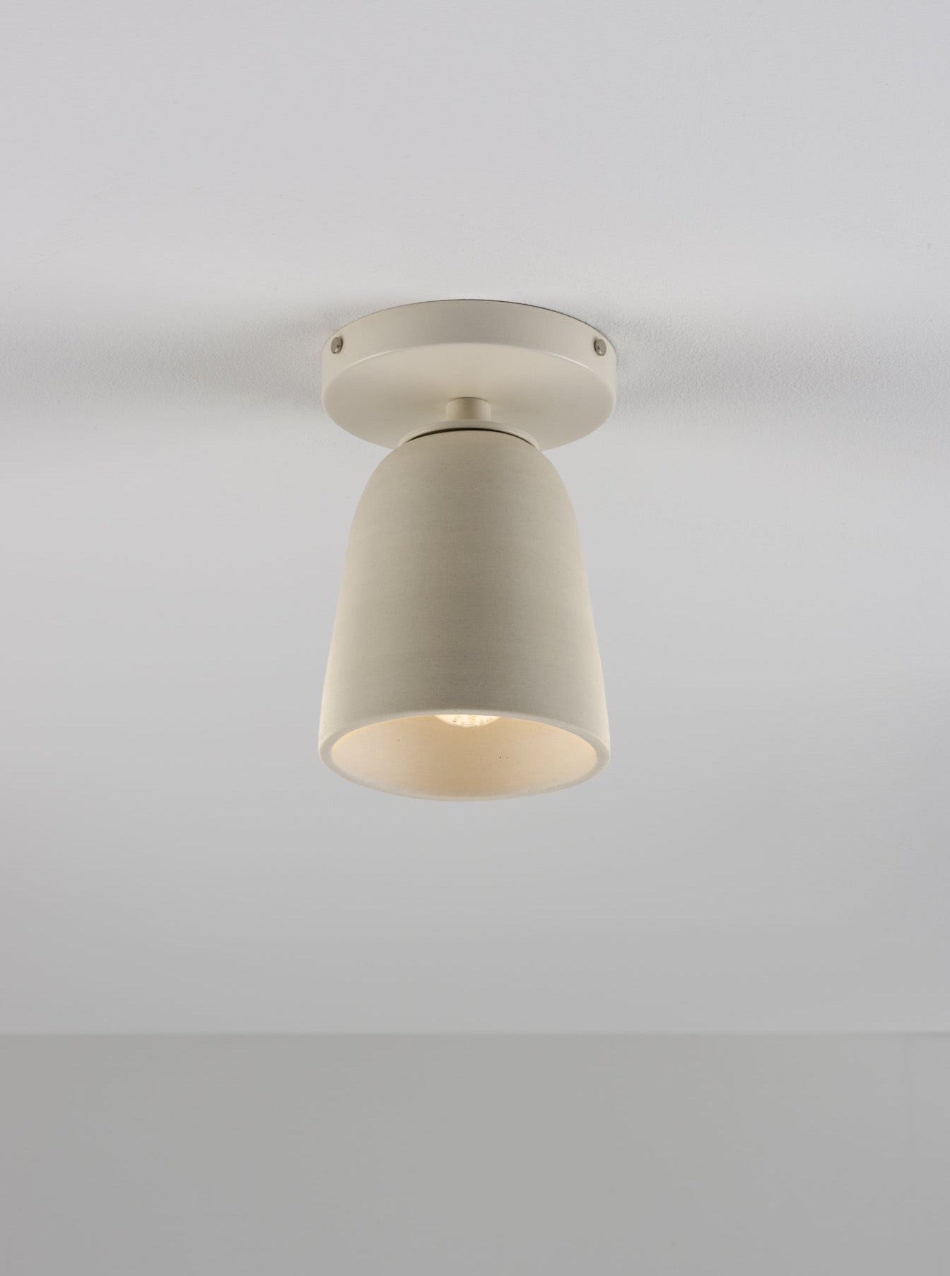 Terrene Cone Flushmount in Cream