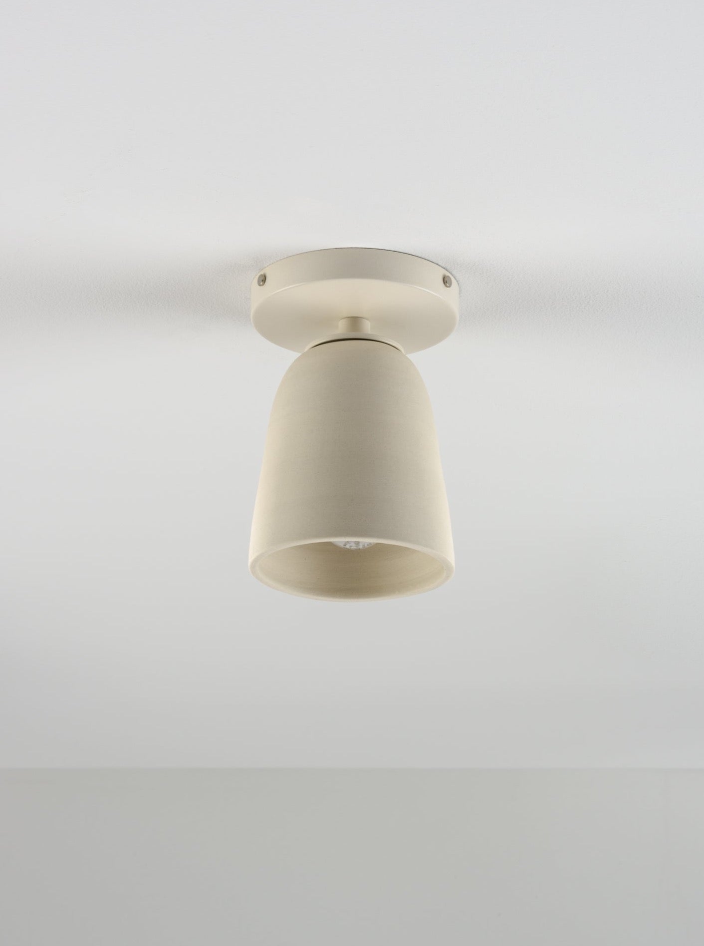 Terrene Cone Flushmount in Cream