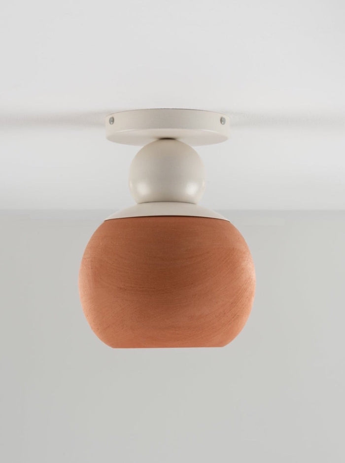 Terrene Flushmount in Terracotta and Cream