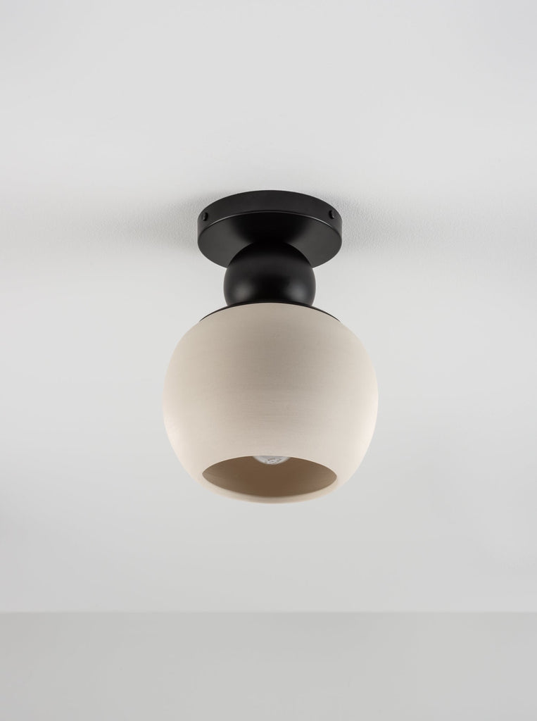 Terrene Flushmount in Cream and Black