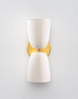 Terrene Double Sconce in Cream and Brass