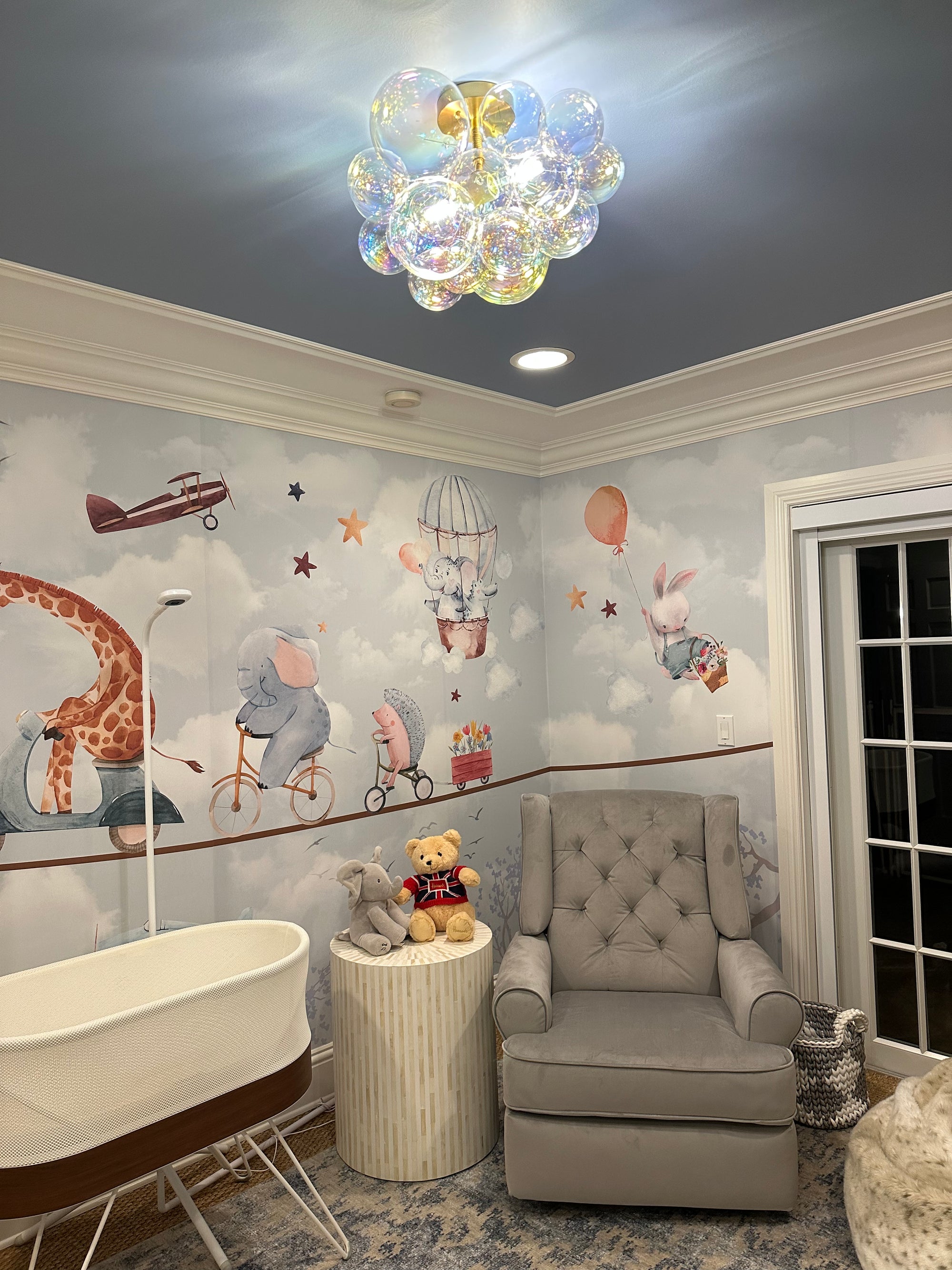 The Blush Flushmount Bubble Chandelier