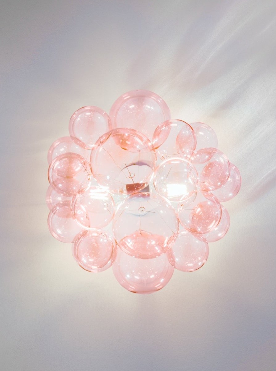 The Blush Flushmount Bubble Chandelier