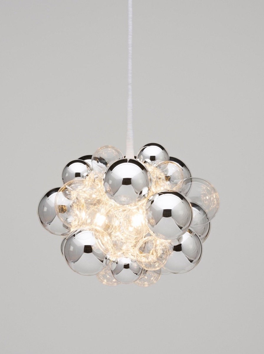 The Chrome 31 Glass Bubble Chandelier