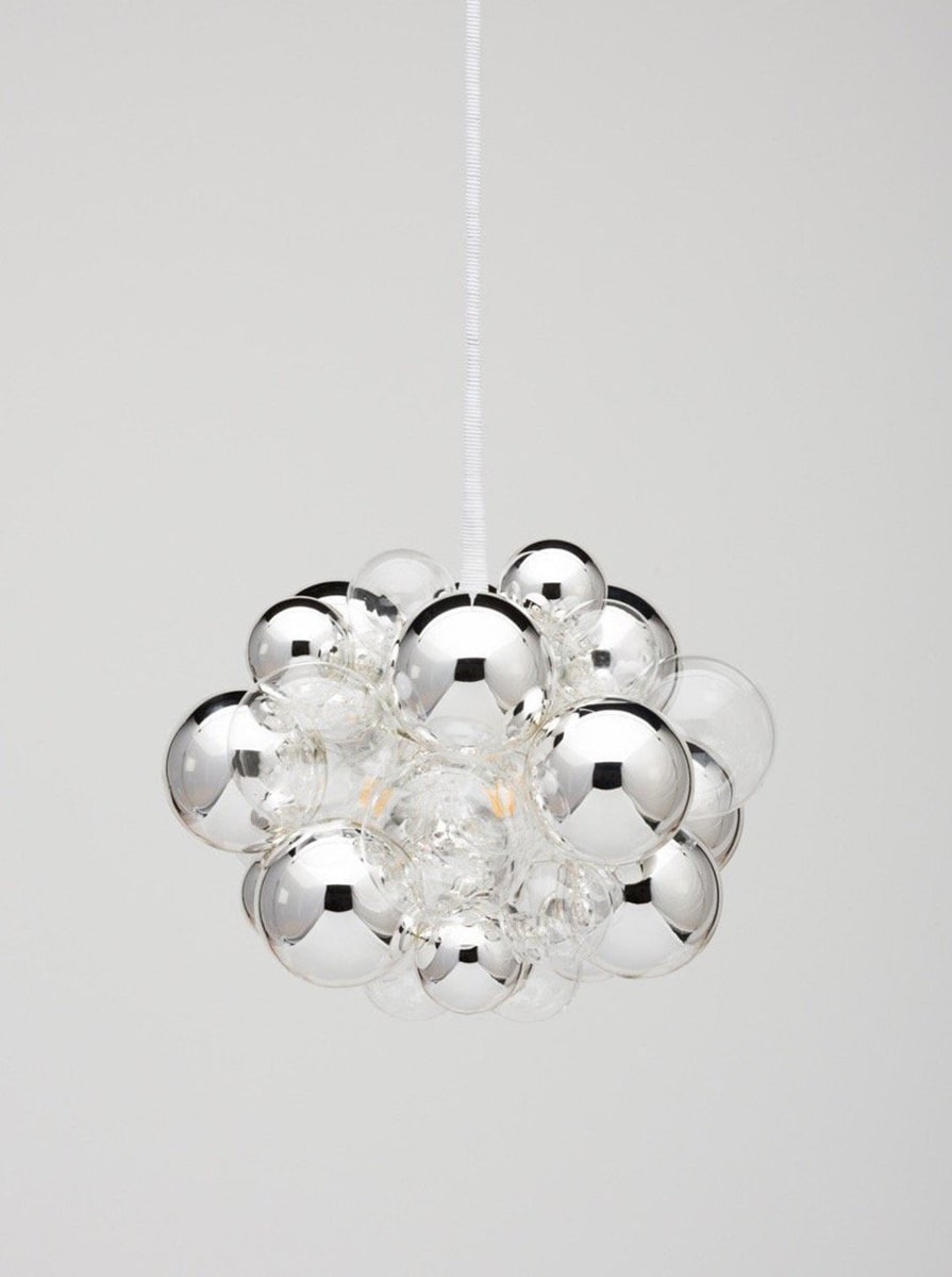 The Chrome 31 Glass Bubble Chandelier