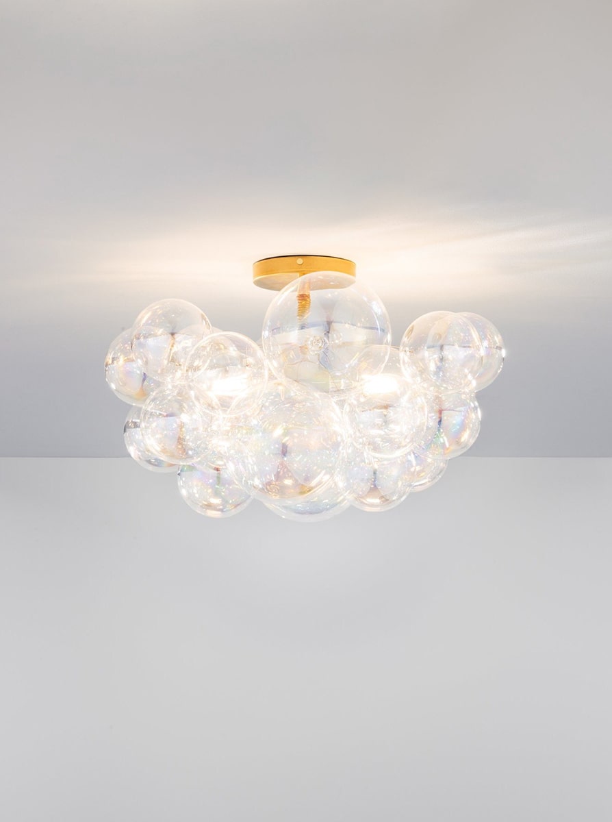 The Iridescent Flushmount Bubble Chandelier