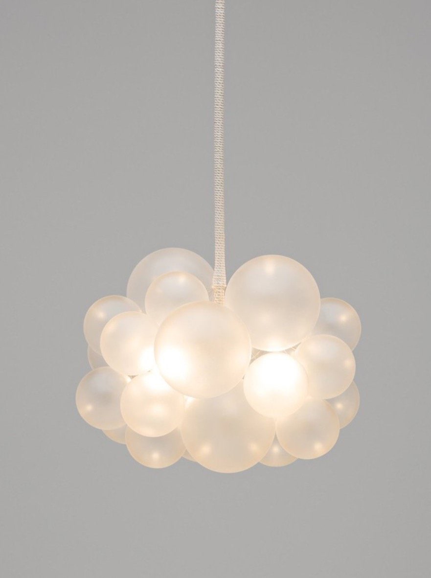 The Frosted 25 Glass Bubble Chandelier