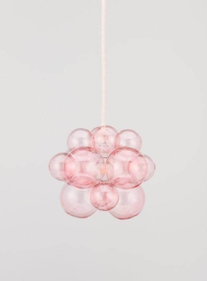 The Organic Blush Glass Bubble Chandelier