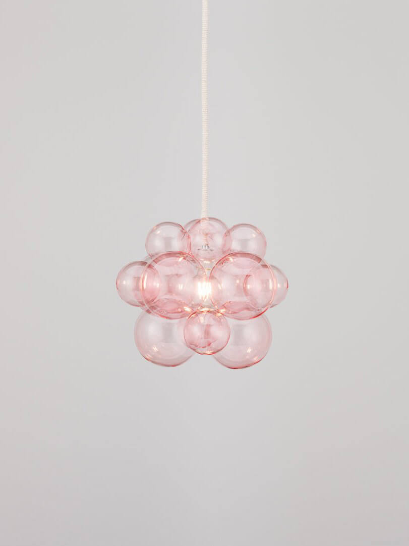 The Organic Blush Glass Bubble Chandelier