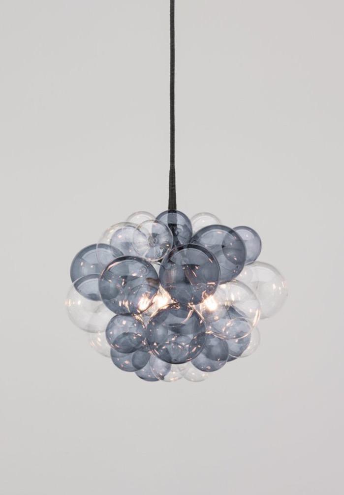 The 31 Glass Bubble Chandelier in Smoke &amp; Clear