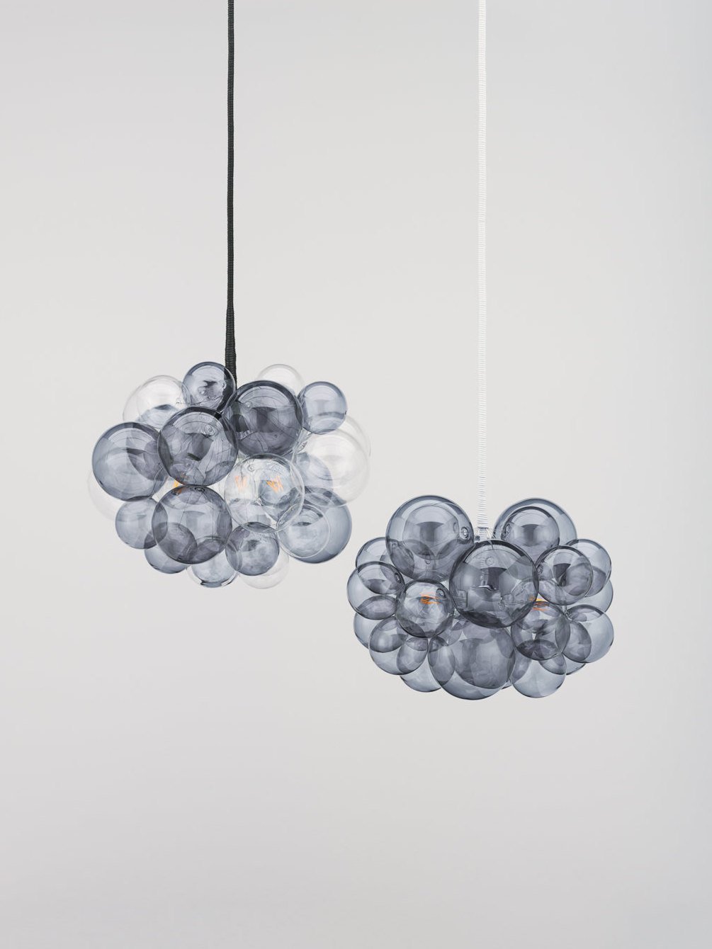 The 31 Glass Bubble Chandelier in Smoke &amp; Clear