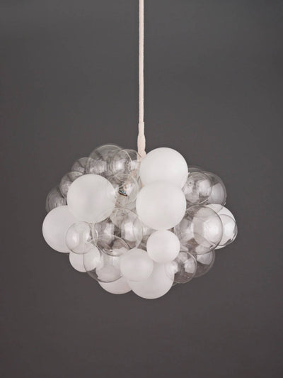 Semi-Frosted 45 Glass Bubble Chandelier for Sale | The Light Factory
