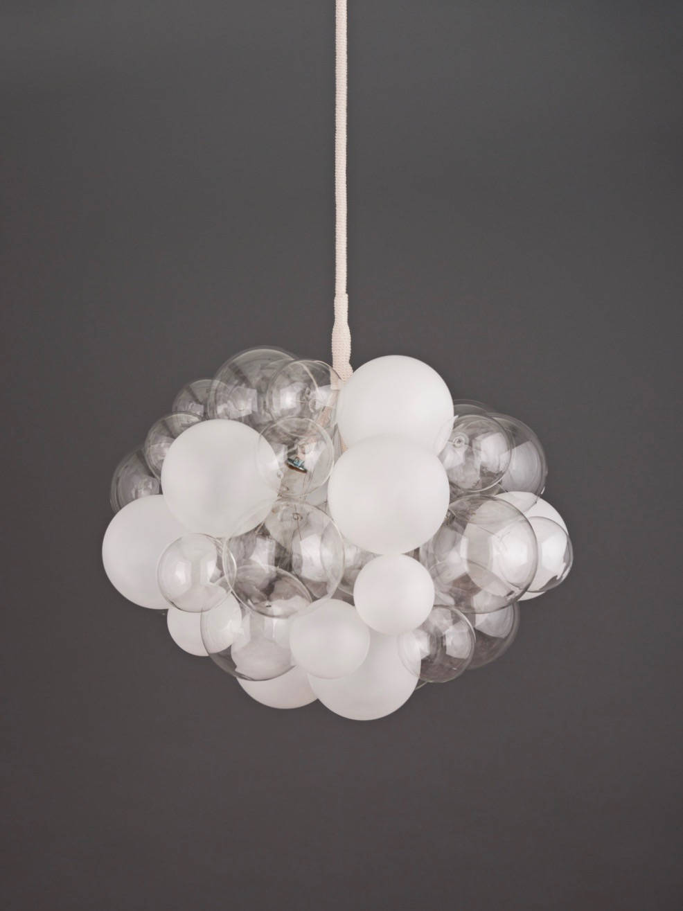 The Semi-Frosted 45 Bubble Chandelier | The Light Factory