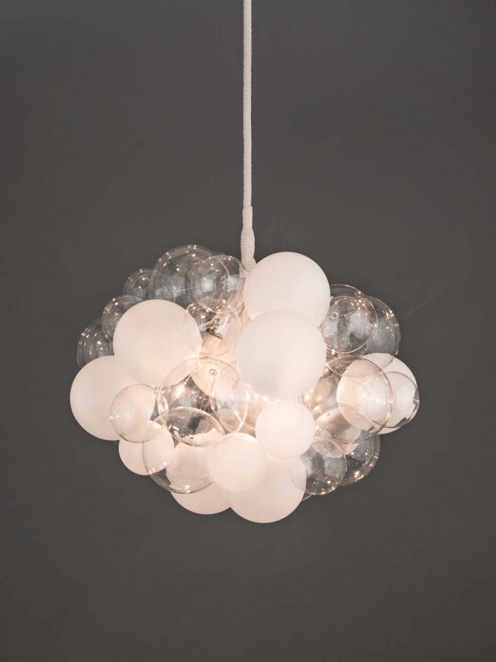 The Semi-Frosted 45 Bubble Chandelier | The Light Factory