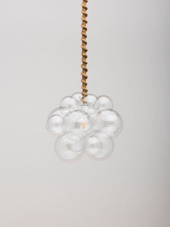 The Organic Bubble Chandelier (Quick Ship) -SILVER Leather